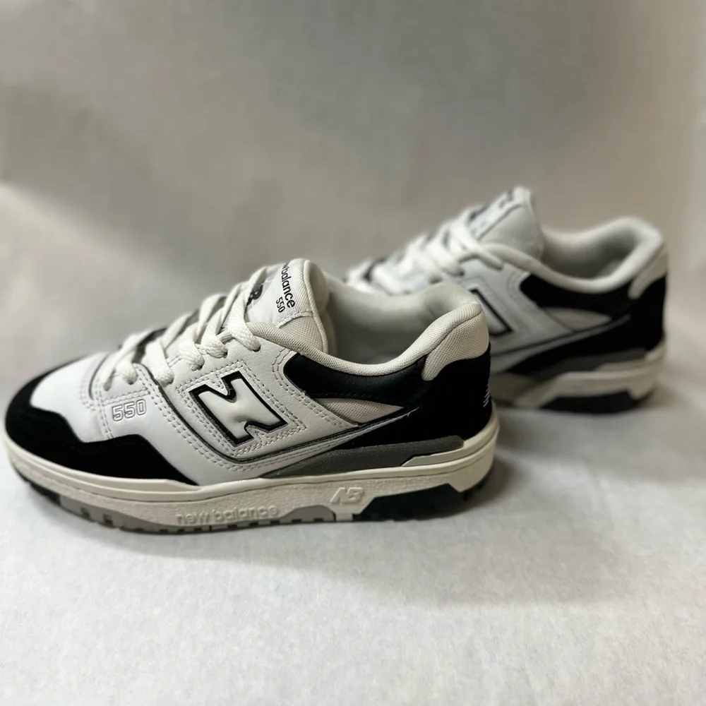New Balance Kids' Black and White Sneakers